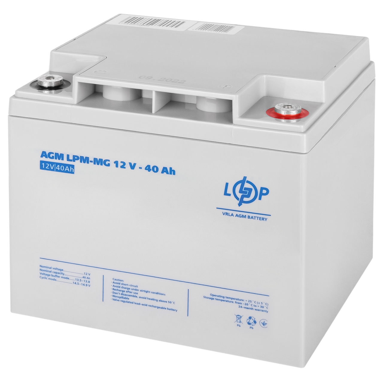 Аккумулятор мультигелевый LPM-MG 12V - 40 Ah