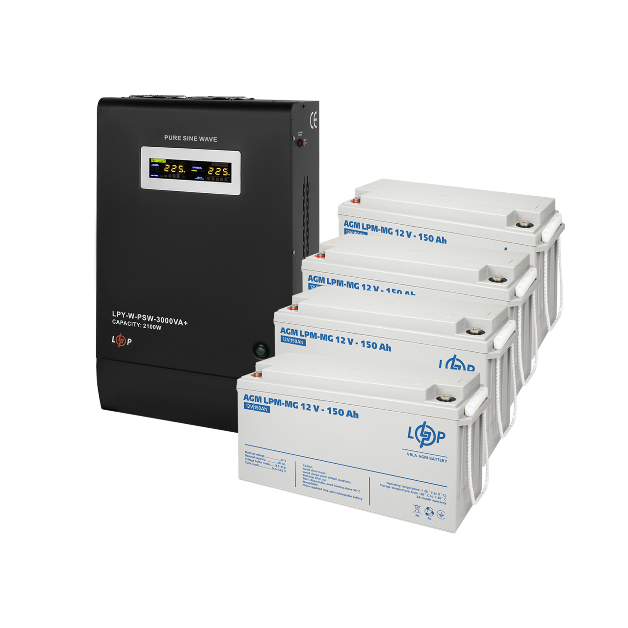 Комплект резервного питания LP (LogicPower) ИБП + мультигелевая батарея (UPS W3000 + АКБ MG 8280W)