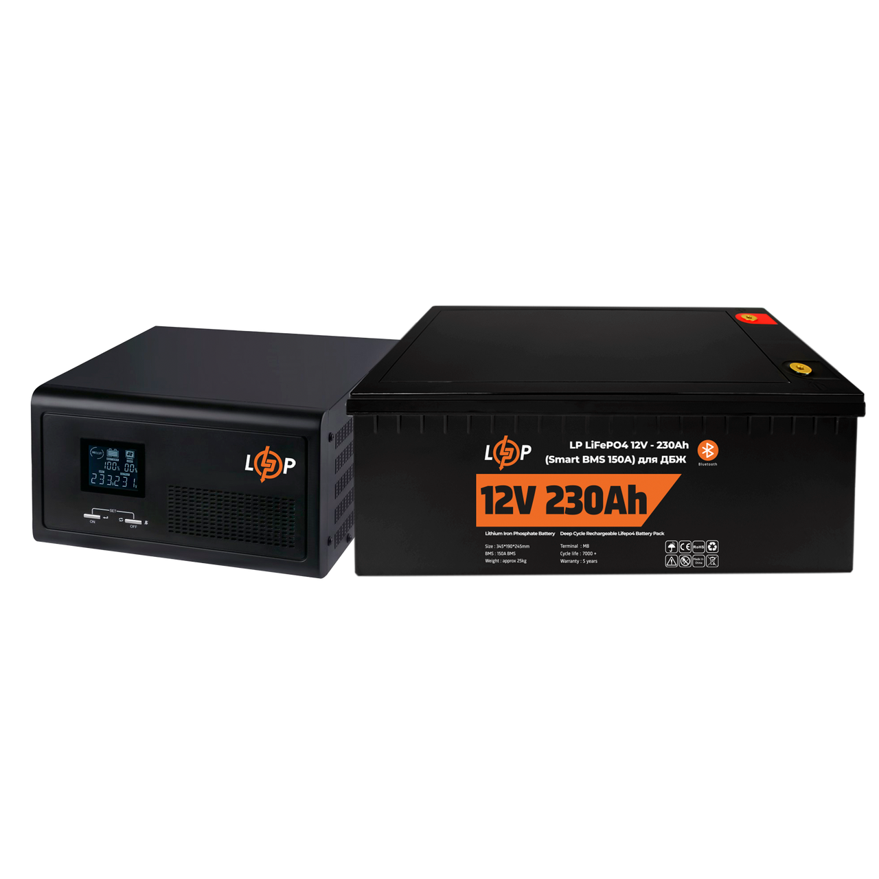 Комплект резервного питания для котла LP (LogicPower) ИБП + литиевая (LiFePO4) батарея (UPS 1000VA + АКБ