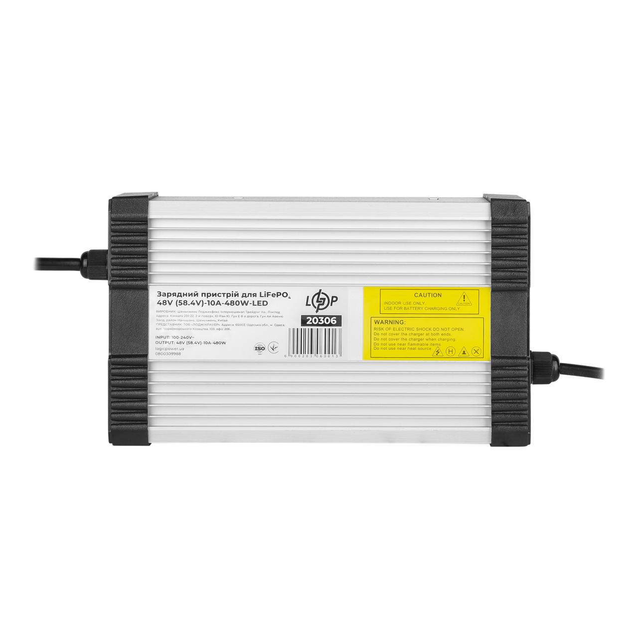 Зарядное устройство для аккумуляторов LiFePO4 48V (58.4V)-10A-480W-LED