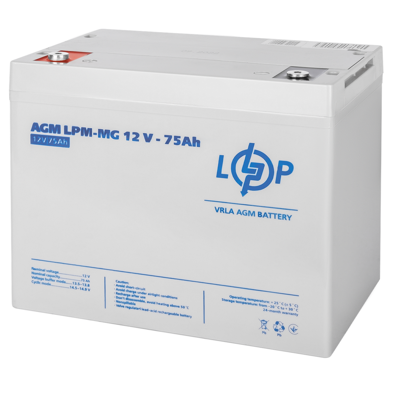 Аккумулятор мультигелевый LPM-MG 12V - 75 Ah