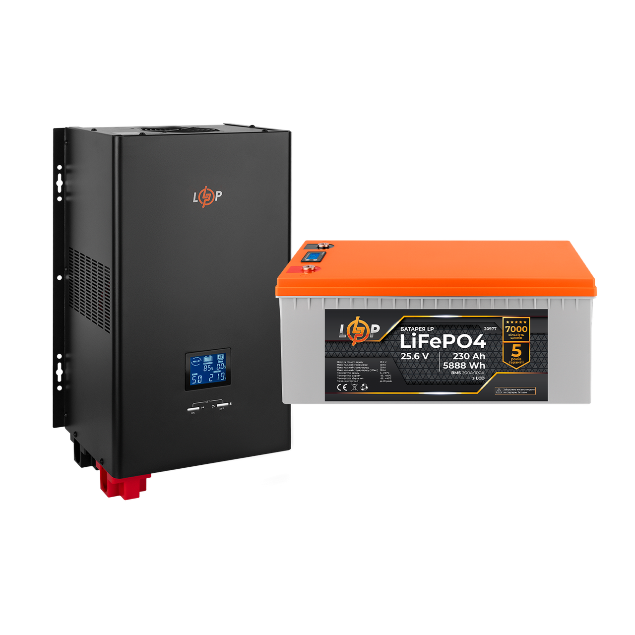 Комплект резервного питания LP (LogicPower) ИБП + литиевая (LiFePO4) батарея (UPS W5000+ АКБ LiFePO4 5888W)