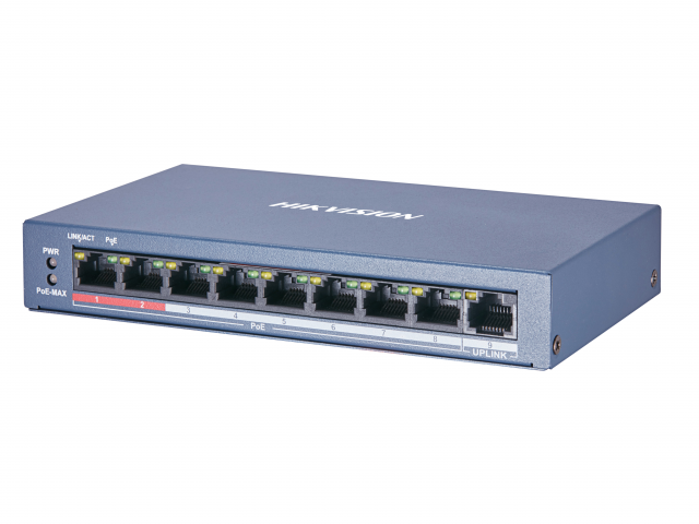 DS-3E0109P-E/M(B) 8 портовий POE