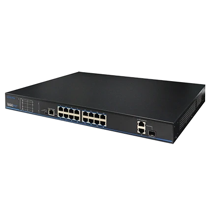UTP3218TS-PSB 16 портів 10/100 Мбіт/с PoE+ 2 порти Gigabit RJ-45 (1 порт комбінований SFP)
