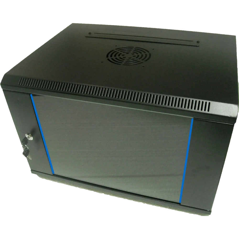 Hypernet WMNC66-15U-FLAT-AC-BLACK Шафа комутаційна настінна 15U 600x600 розбірна чорна