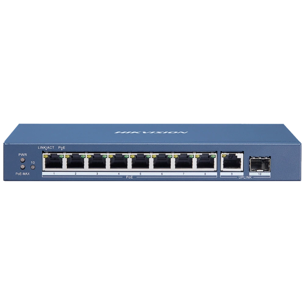DS-3E0510P-E 8-портовий гігабітний некерований POE комутатор
