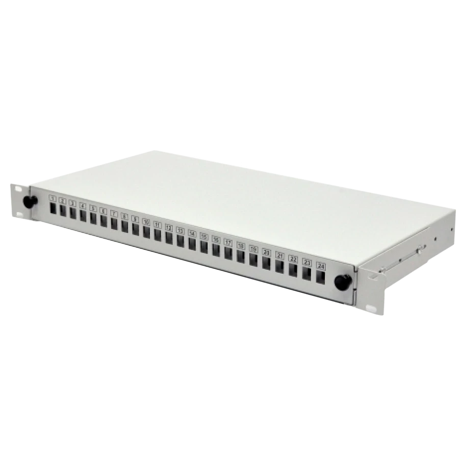 SC-Simpl./LC-Dupl./E2000 Патч-панель 24 порти 2xPG13.5 та 2xPG11, 1U