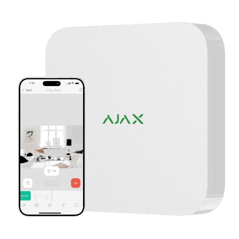 Ajax NVR (16ch) (8EU) white Мережевий відеореєстратор