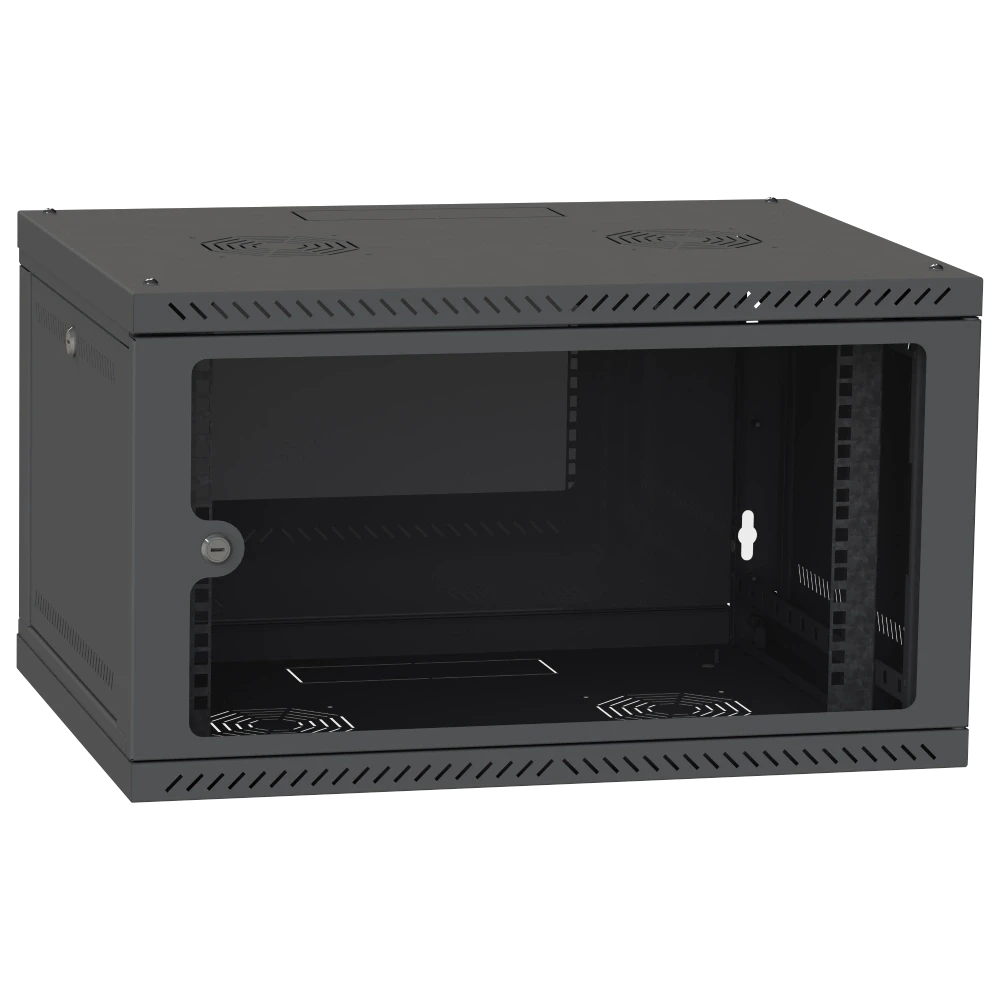IPCOM СН-4U-060х035-ДС-9005 Шафа телекомунікаційна скло (RAL9005)