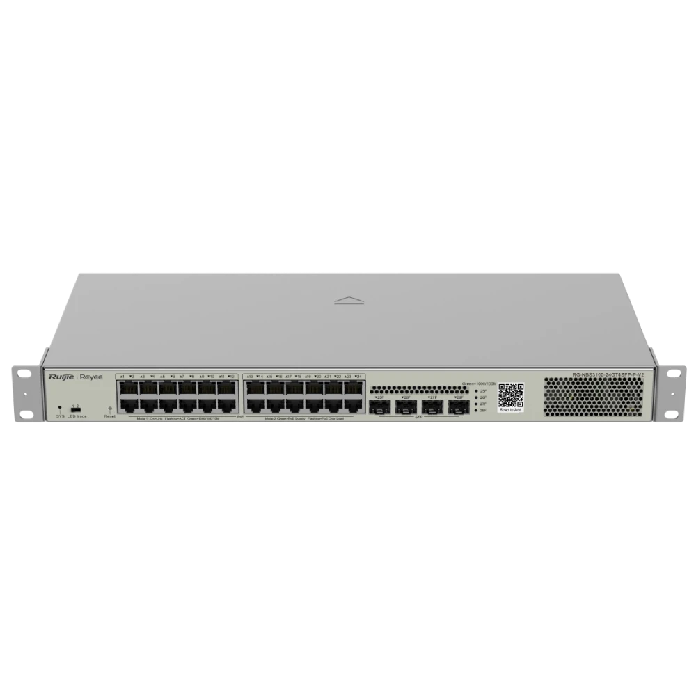 Ruijie RG-NBS3100-24GT4SFP-P-V2 24-портовий гігабітний L2 керований комутатор POE