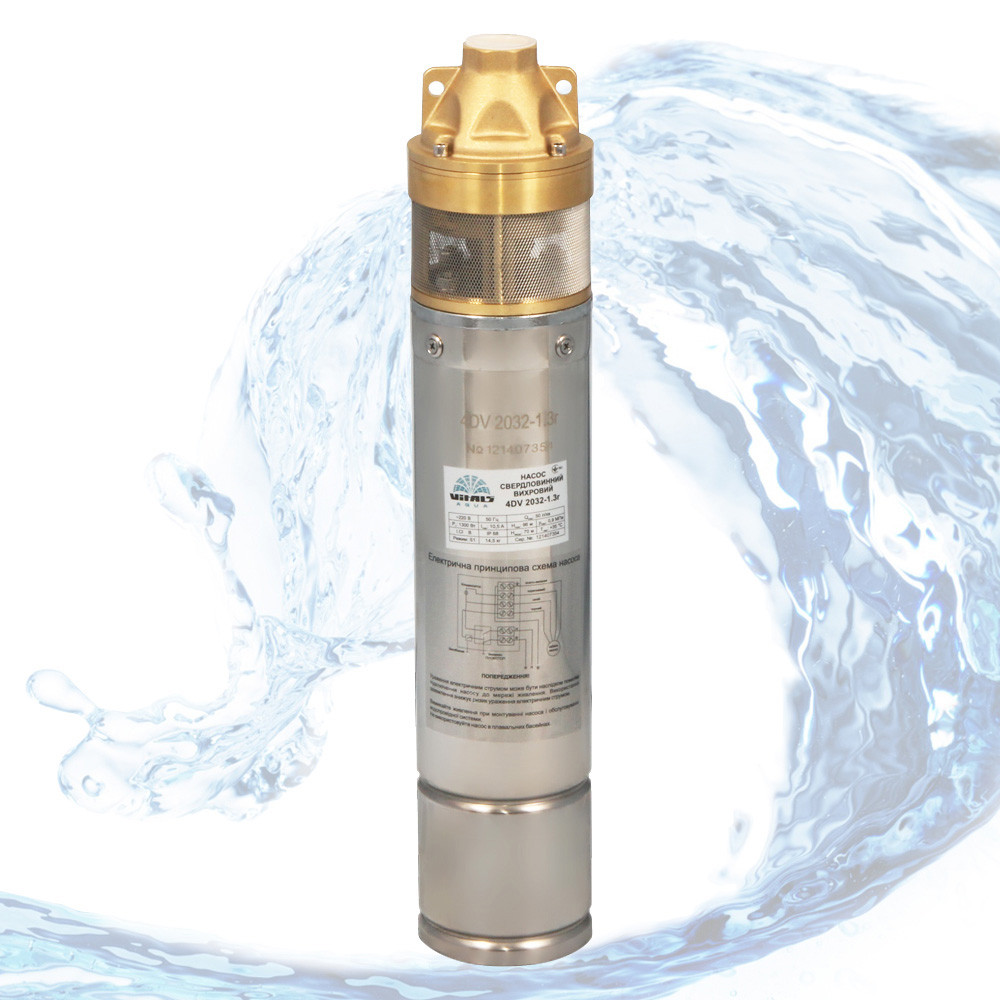 Насос занурювальний вихровий для свердловин Vitals aqua 4DV 2032-1.3 r (Безкоштовна доставка)
