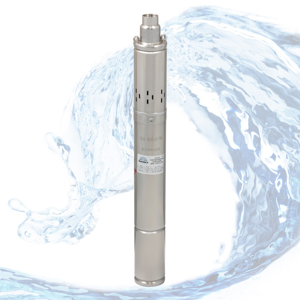 Насос занурювальний шнековий для свердловин Vitals aqua 3DS 1253-0.75 r (Безкоштовна доставка)