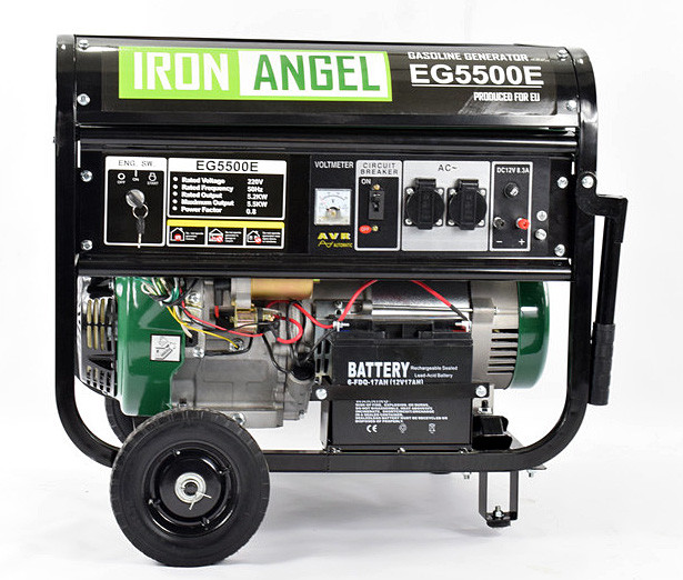 Генератор бензиновий IRON ANGEL EG5500E (5,2 кВт, електростартер)