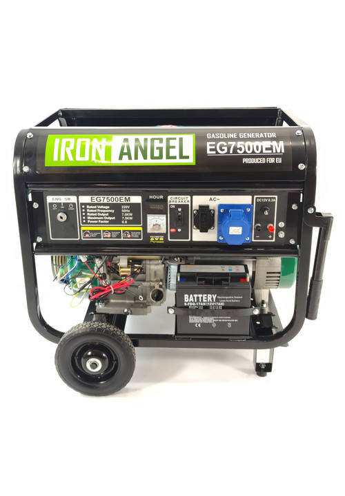 Генератор бензиновий IRON ANGEL EG7500E (7 кВт, електростартер)