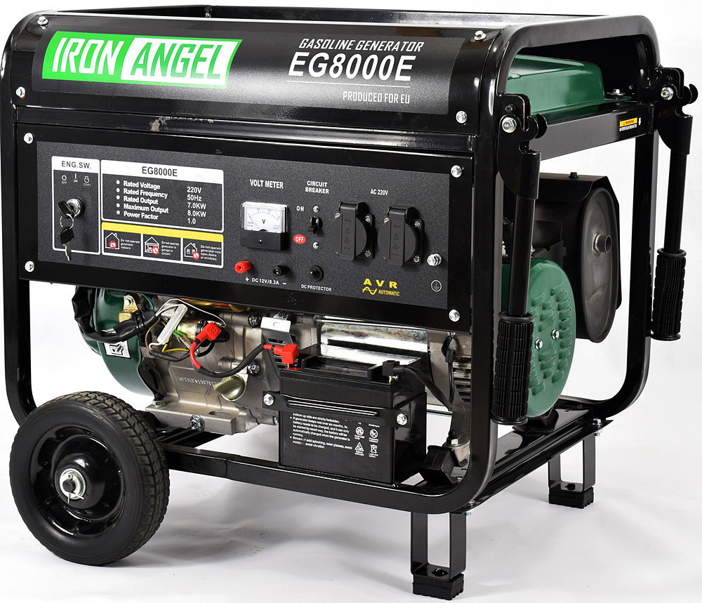 Генератор бензиновий IRON ANGEL EG 8000E (7,0 кВт, електростартер) Безкоштовна доставка