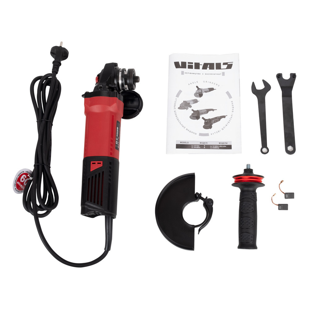 Кутова шліфувальна машина Vitals-Professional Ls1212DUv ultra slim