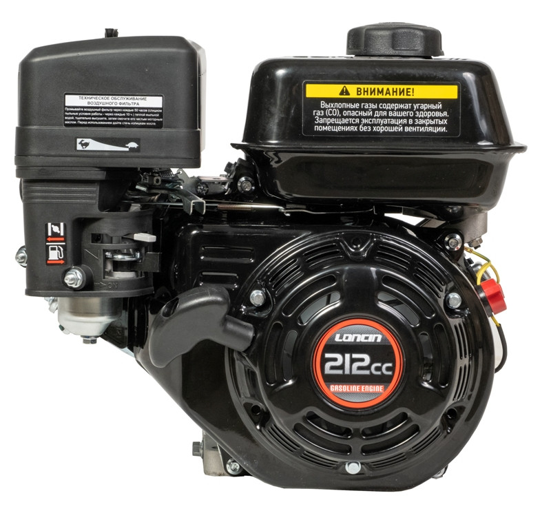 Двигун бензиновий Loncin G170F-2 (7,5 к.с., шпонка Ø19.05мм, Євро5) (код 13002)